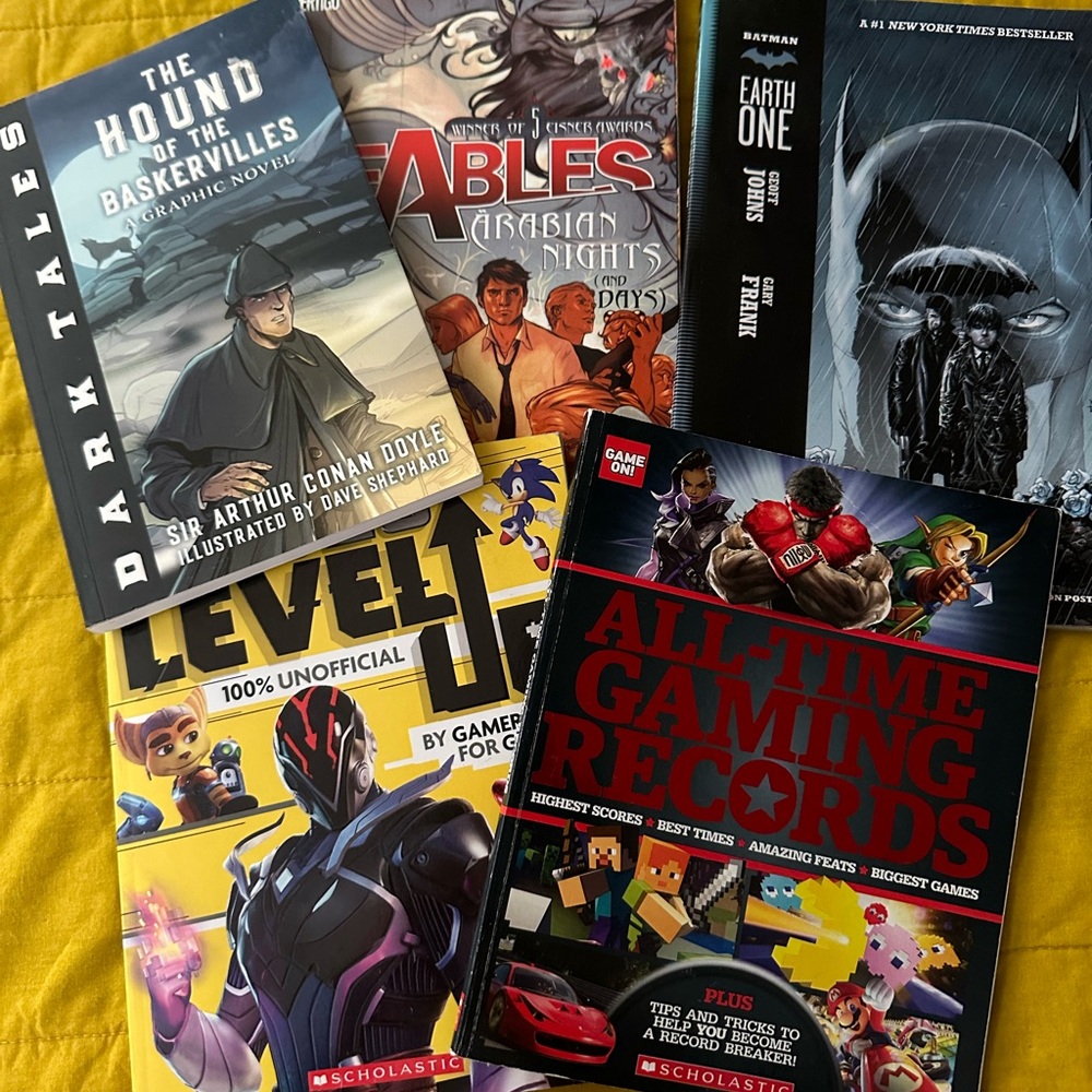 Graphic novels and gaming books